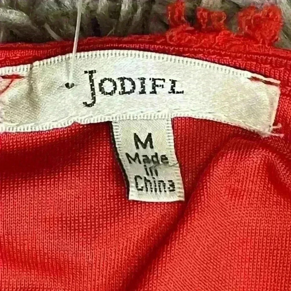 JODIFL Red Swiss Dot Pattern Top Size M - Picture 8 of 8